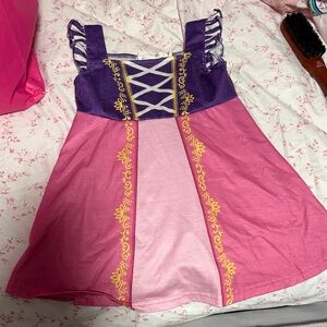 Pink and Purple princess Dress with Gold Accents